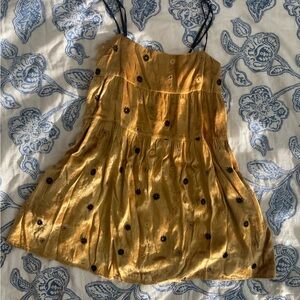 kimchi blue / urban outfitters gold velvet mini dress